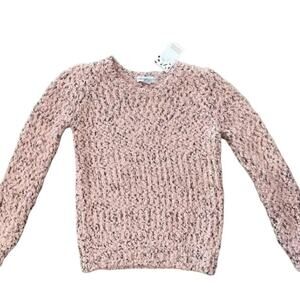 Harper Canyon  Girls Fuzzy Long Sleeve Pink Metallic Sweater Size XL NWT